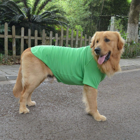 Lovelonglong Pet Clothing - Dog Costumes Basic Blank T-Shirt Tee Shirts for Large Dogs, Green XXXXL