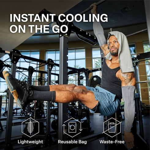 50+, 2+ COLD FACTOR Instant Cooling Hoodie Towel Advanced Chemical-Free Evaporative Cooling Technology UPF Hours