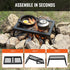VEVOR Folding Campfire Grill, 18" Portable Camping Grates Over Fire Pit, Heavy Duty Steel Mesh Grate