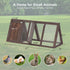 2 (46" Outdoor Rabbit House Bunny Chicken Coop Wooden Small Animals Quail Cage Hamster Pet Run Cage Poultry Hutch