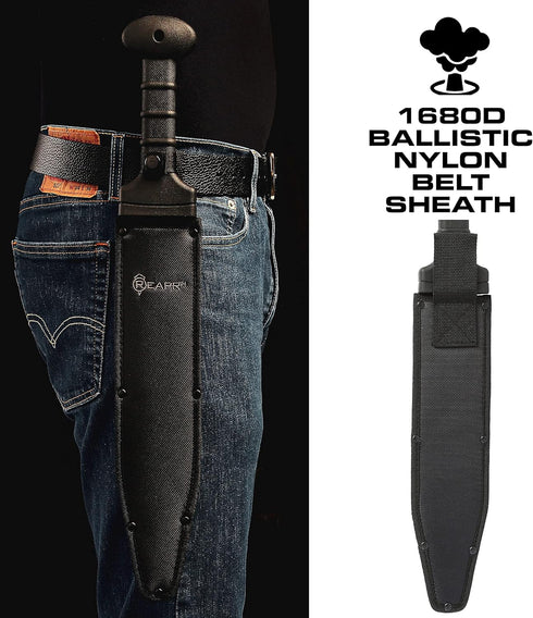 Reapr 11019 Legion Tactical Sword with Sheath for Camping, Hiking, Emergencies, Self-Defense, 20" Overall Length, Black