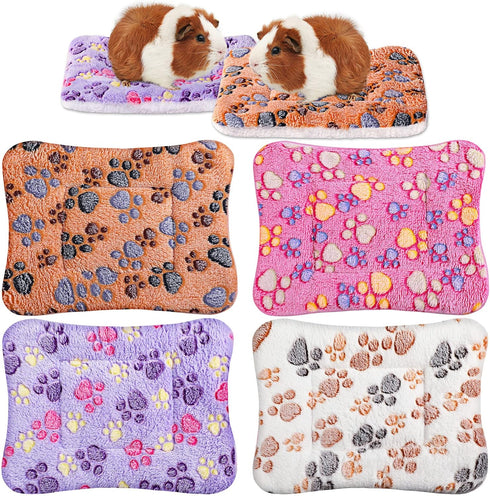 4 Pack Ultra Soft Dog Cat Bed Mat, Cozy Washable Thickened Pet Bed Mat for Small Animals (Vivid Color, 13 x 10 Inches)