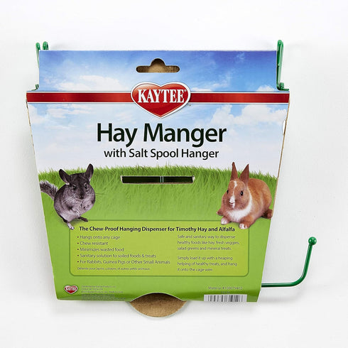 Kaytee Hay Manger with Salt Hanger for Rabbits and Guinea Pigs