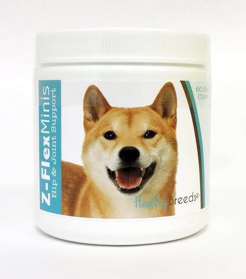 Healthy Breeds Shiba Inu Z-Flex Minis Hip and Joint Support Soft Chews, 60 Count