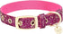Blueberry Pet Adjustable Dog Collar in Cerise Pink, Glam Life Gold Stamping Lace, Neck 7.5-10", for Small Breed
