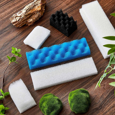 24 406/407 Set, 406/407) Threlaco Pcs Compatible with Fluval Aquarium Filters Sponge Including Foam Pad, Water