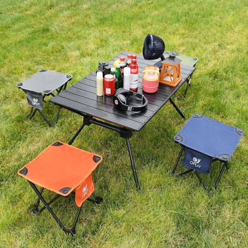 Opliy 2 Pack,Portable Camping Stool Folding Stool for Outdoor Gardening and Beach Hiking Fishing,Foot Stool with Carry