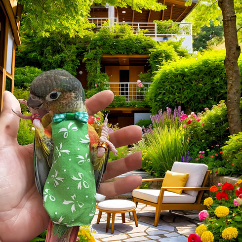 Magnoloran 2 80 Inch Pcs Bird Diapers Bird Harness Flight Suits Diapers with Flying Leash Reusable Parrot Nappy