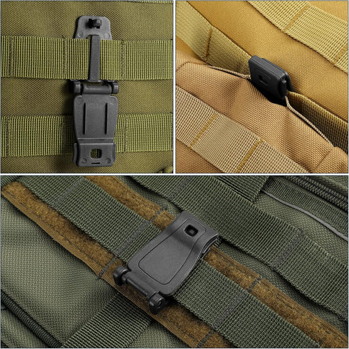 FRTKK Molle Accessories Kit with 34 Attachments for Tactical Backpack Belt Vest D-Ring Locking Gear Clip