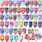 Huhumy 50 Pcs Tie Dye Dog Bandanas Bulk Pet Bibs Colorful Triangle Scarf