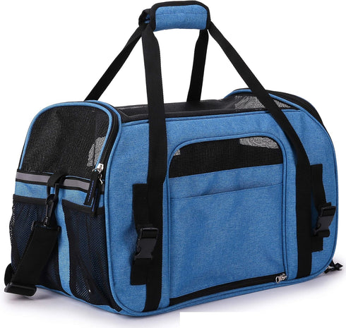 EliteField (3 21" 12" 13" Soft Pet Carrier Year Warranty, Airline Approved) Soft Sided Dog Puppy Cat Carrier Travel Bag