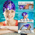 Water Gear Silicone Adult Swim Cap, Flexible Waterproof for Short and Long Hair, Great for Triathlon Swimmers