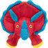 Durable Red Dino Frills Squeaky Dog Toy - Small Size