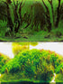 Fish Tank Stickers Wallpaper Seaweed Background Decoration, Water Plants Fish Tank Background, 15.7"x 40"