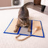 SmartyKat Clever Claws Carpet & Burlap Hanging Cat Scratch Mat, Brown/Gray with Blue Trim, One Size
