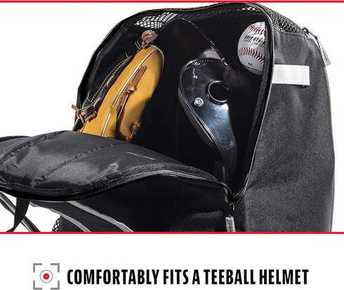 Franklin Sports Kids MLB Baseball Batpack Bag - Youth Baseball, Softball + Teeball Backpack, Holds (2) Bats