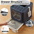 Gefryco Cat Litter Box with Lid, Top Entry Kitten Litter Box with Controlled Access, Covered Enclosed Cat Potty Odor