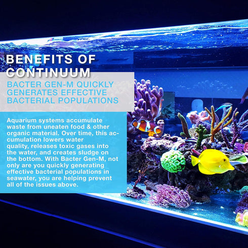 Continuum Aquatics Bacter Gen M - Microbial Bacteria Culture for Marine Systems