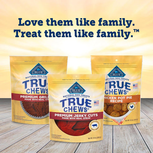 30-oz Blue Buffalo True Chews Premium Jerky Cuts Dog Treats, Made in The USA with Natural Ingredients, Beef, Bag