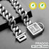 Dog Collar with Zirconia Locking 19MM Hand Polished Stainless Steel Metal Puppy Collar for Small Medium Dogs