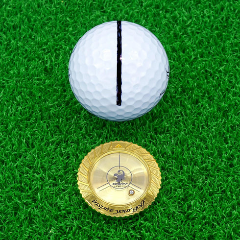 scorpy Golf Level Ball Marker with Metal Bead and Hat Clip, Precision Alignment Tool for Perfect Putts