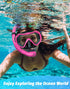 Snorkeling Gear Set for Adults, 180° Panoramic View Snorkel Mask, Anti-Fog Anti-Leak Dry Top for Diving