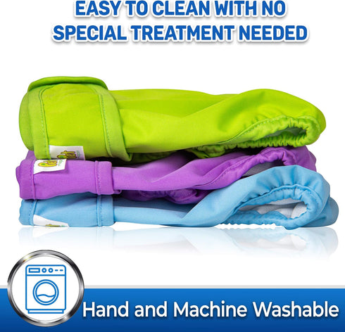 Pet Magasin Reusable Washable Dog Diapers (Pack of 3), Highly Absorbent with Strong & Flexible Closure, Solid, X-Small