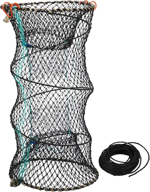 Hlotmeky Crab Trap Minnow Trap Fishing Bait Traps with 10m Hand Rope,