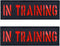2 Pack Black Red Reflective Tactical Dog Patches Service Dog, in Training, DO NOT PET Tags with Hook and Loop Patches
