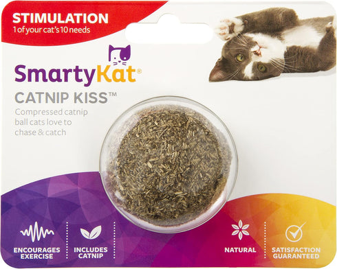 SmartyKat Catnip Toy, Compressed Catnip Ball for Indoor Cats & Kittens, Encourages Play, 5-Pack
