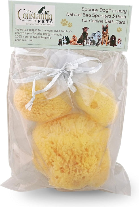 Sea Sponges for Dogs, Luxury Canine Bath Care for Pet Grooming
