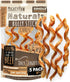 Mighty Paw Naturals Curly Bully Sticks for Dogs - Grass Fed Beef Chews, 6” Single Ingredient, 5 Pack