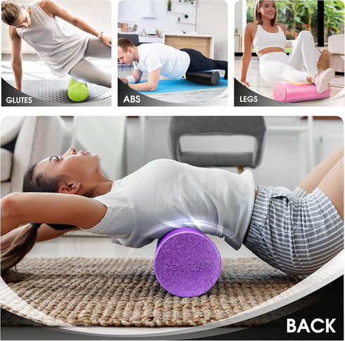 Yes4All High-Density Foam Roller - 12, 18, 24, 36 Inch for Back Pain Relief, Yoga, Exercise, Physical Therapy, Muscle