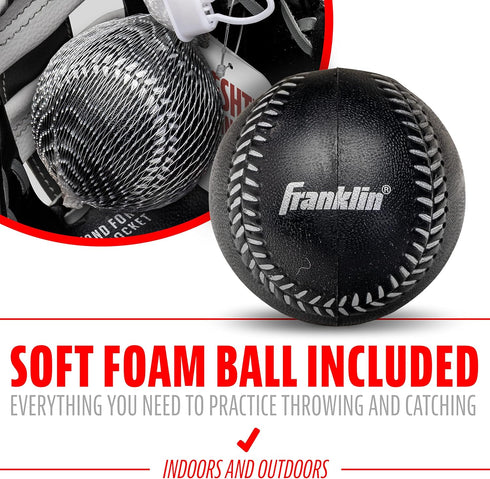 Franklin Sports Kids Baseball Glove + Ball Sets, Meshtek Youth Teeball Gloves, Left + Right Hand