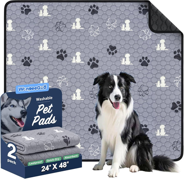 WanpeeGoo Washable Pee Pads, Puppy Pee Pad for Dogs, 2 Pack Absorbent