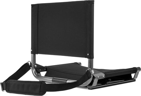 17" Cascade Mountain Tech Stadium Seat - Lightweight, Portable Folding Chair for Bleachers and Benches - Navy