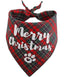 Christmas Bandanas for Dogs, 3 Pack Plaid Pet Bandana for Medium Large Dogs