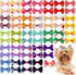PET SHOW 300pcs Small Dog Hair Bows with Rubber Bands, Bulk Bowknot for Grooming