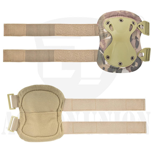 Professional Tactical Combat Knee and Elbow Protective Pads Set, Advanced Gear for Airsoft, Paintball, Hunting, ACU