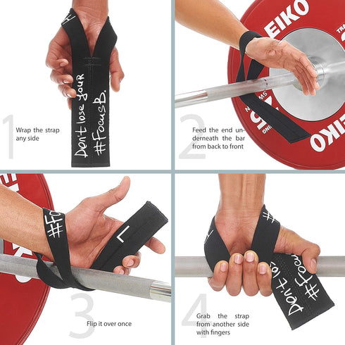 WARM BODY COLD MIND V1 Lifting Wrist Straps - 660 lb Rated Hand Wraps for Weightlifting and Powerlifting