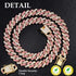 Gold Dog Chain Collar - Diamond Cuban Walking Metal Chain Collar with Secure Buckle for Medium Large Dogs (18inch,