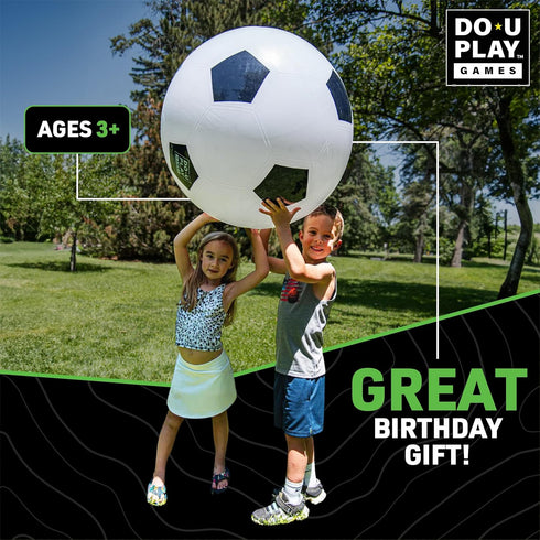 Hape DO-U-Play Games Jumbo Soccer Ball, 30” Diameter, Durable Heavy-Duty Rubber Material