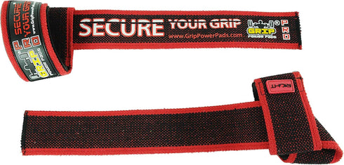 Grip Power Pads PRO Level Cotton Lifting Straps - Neoprene Wrist Pad Support & Silicone Grip, 24" Long, 2" Wide
