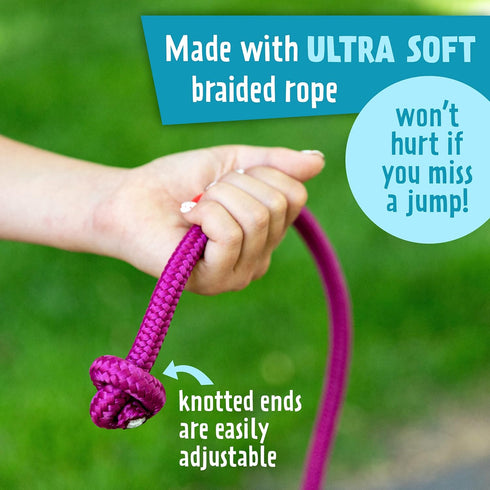 Just Jump It 8' Foot Jump Rope 2 Pack, Active Outdoor Youth Fitness Equipment, Kid Friendly Gym Accessories