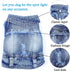Jean Jacket Blue Denim Lapel Vest Coat, T-Shirt Costume for Small Medium Dogs Cats, Cute Puppy Clothes (XL, Blue)