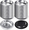Skywin Disposable Pet Food Bowls for Cats, 100 PCS Lightweight Mini Plates, Easy to Carry and Store (Grey).