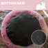 Cat Bed Round Fluffy Hooded Cave, Anti-Anxiety Bed with Hooded Blanket, Cozy Cuddler Pet Bed (Rainbow, Medium)