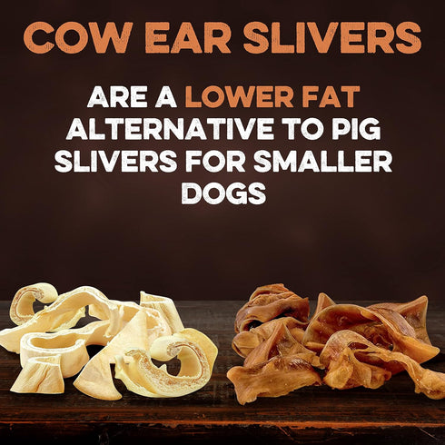 Cow Ears for Dogs, Thick Cut, Grass-Fed Angus Beef, All-Natural No-Rawhide Treat Alternative
