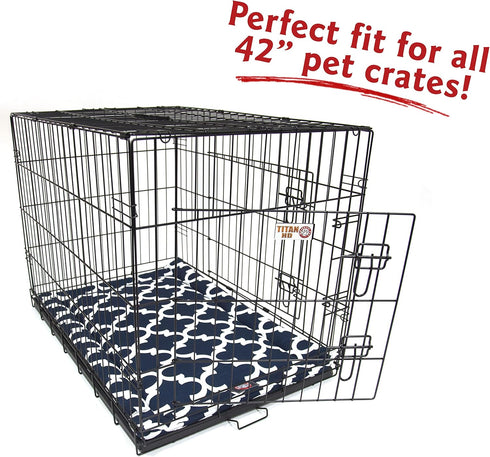 Majestic Pet Products 42" Navy Blue Crate Dog Bed Mat