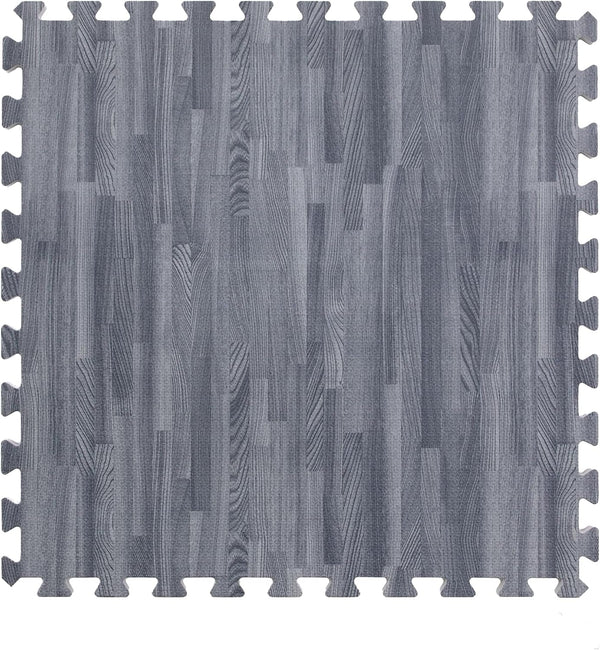 IncStores Premium Soft Wood Print Foam Flooring Tiles | Interlocking Foam Tiles